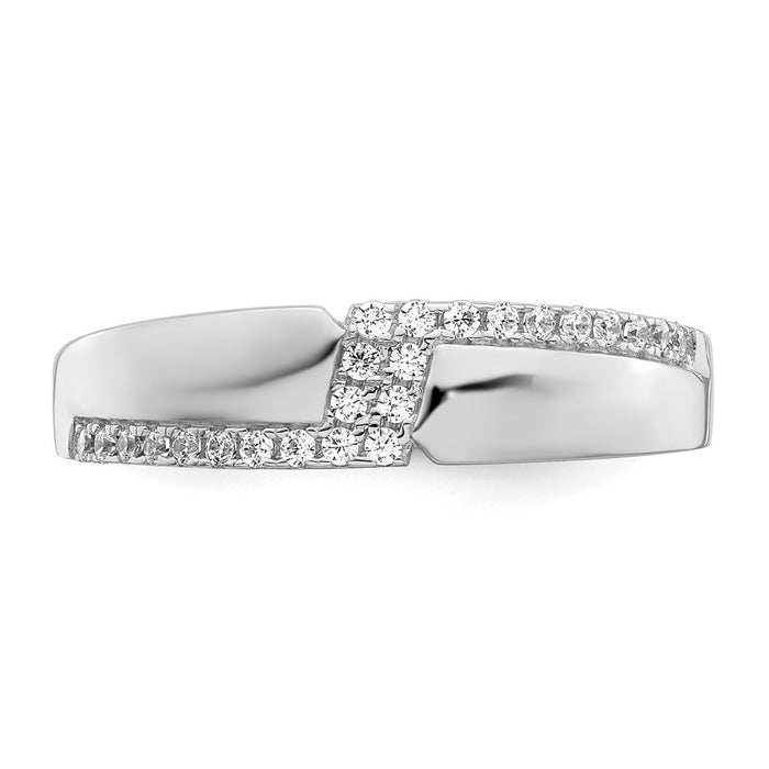 Shop Exclusive Brilliant Embers Men's Ring - 14K Rhodium-Plated Silver, Stylish Design-5