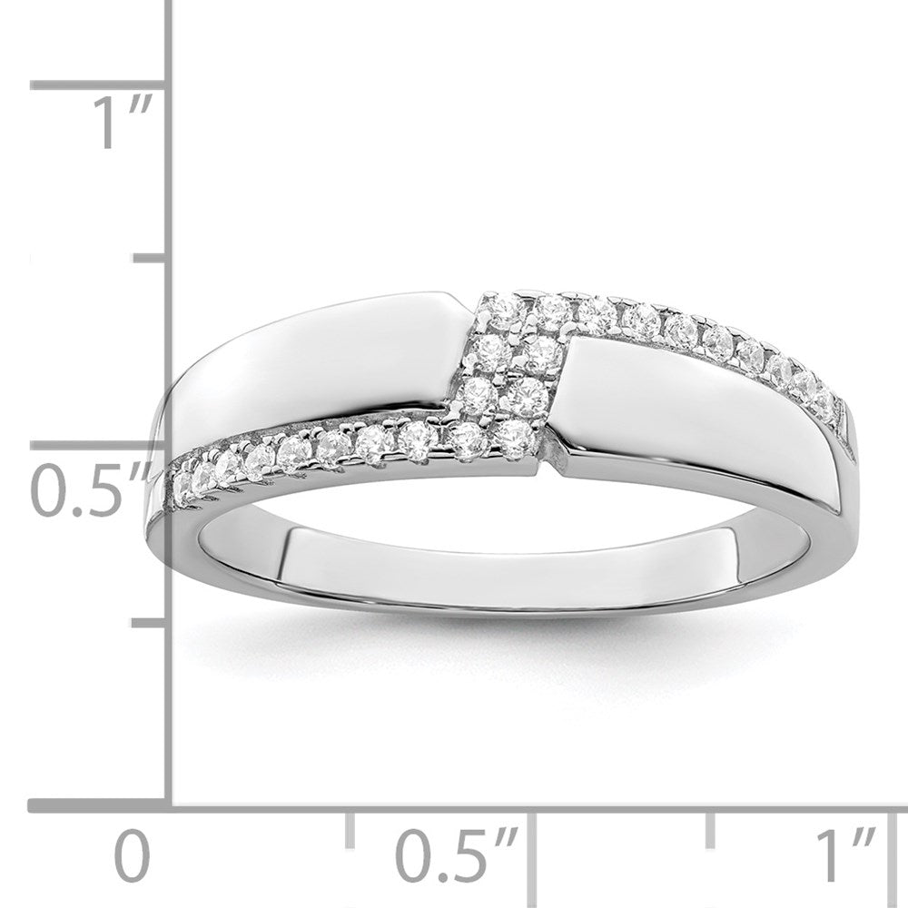 Shop Exclusive Brilliant Embers Men's Ring - 14K Rhodium-Plated Silver, Stylish Design