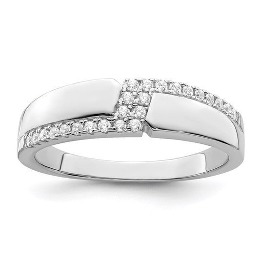 Shop Exclusive Brilliant Embers Men's Ring - 14K Rhodium-Plated Silver, Stylish Design