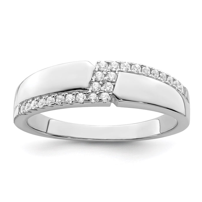 Shop Exclusive Brilliant Embers Men's Ring - 14K Rhodium-Plated Silver, Stylish Design-1