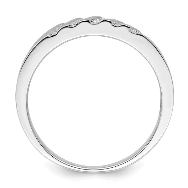 Brilliant Embers Men's Ring - 20 Stone Micro Pave CZ, Silver
