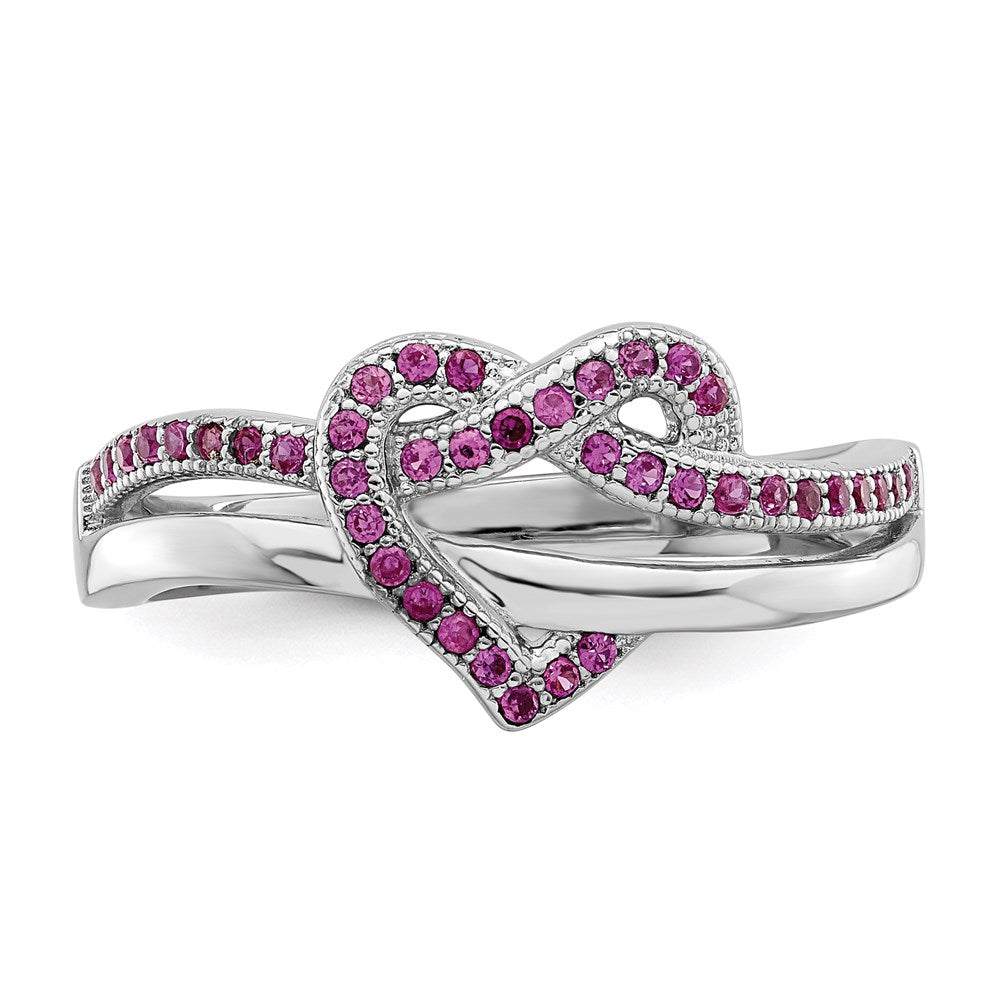 High-Quality Radiant Heart Ring: Sterling Silver, 41 CZ Stones, Affordable Elegance