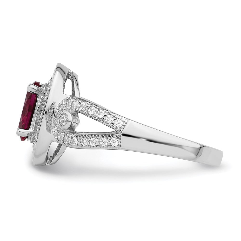 Exclusive Stylish Micro Pav Ring - 57 CZ Stones, Rhodium-Plated Silver