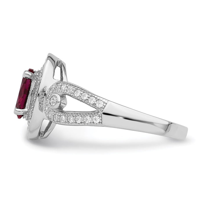 Exclusive Stylish Micro Pav Ring - 57 CZ Stones, Rhodium-Plated Silver-3
