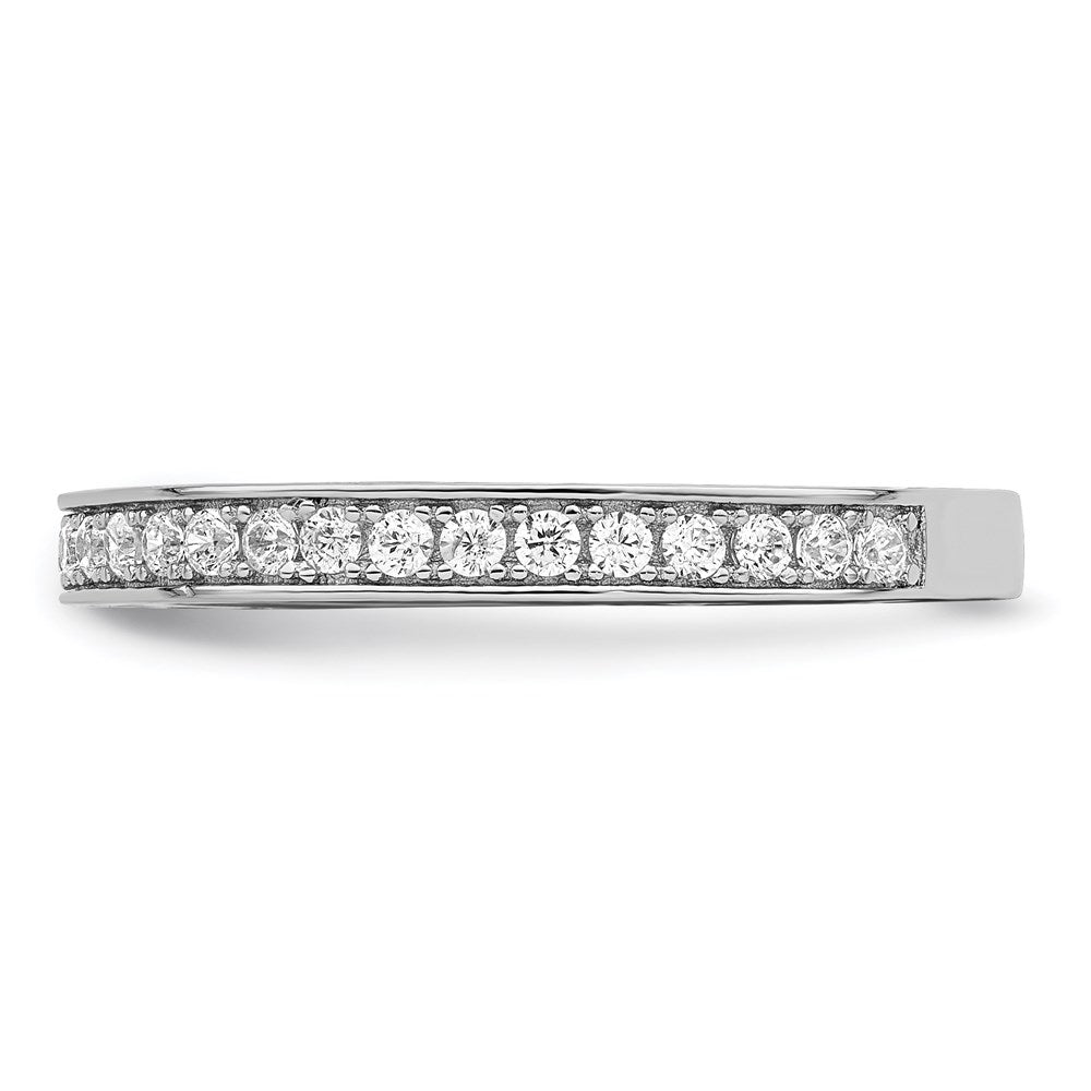 Buy Stylish Rhodium-Plated Sterling Silver Micro Pav CZ Ring - 59 Stones