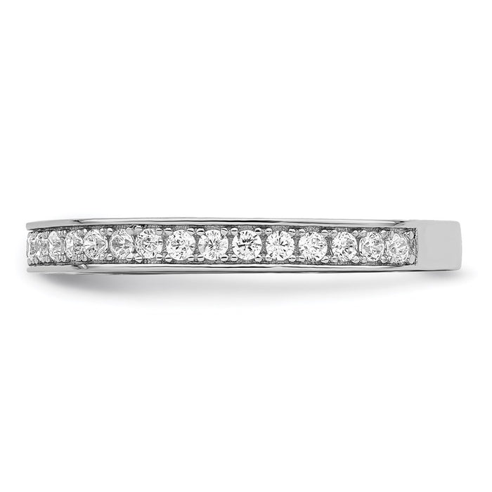 Buy Stylish Rhodium-Plated Sterling Silver Micro Pav CZ Ring - 59 Stones-3