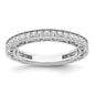 Shop Stylish Rhodium-Plated Sterling Silver Micro Pav CZ Ring - 59 Stones-2