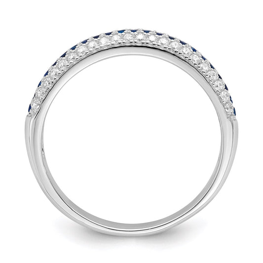 Buy Exclusive Sterling Silver Rhodium-Plated Ring with 67 CZ Stones - Stylish Value!