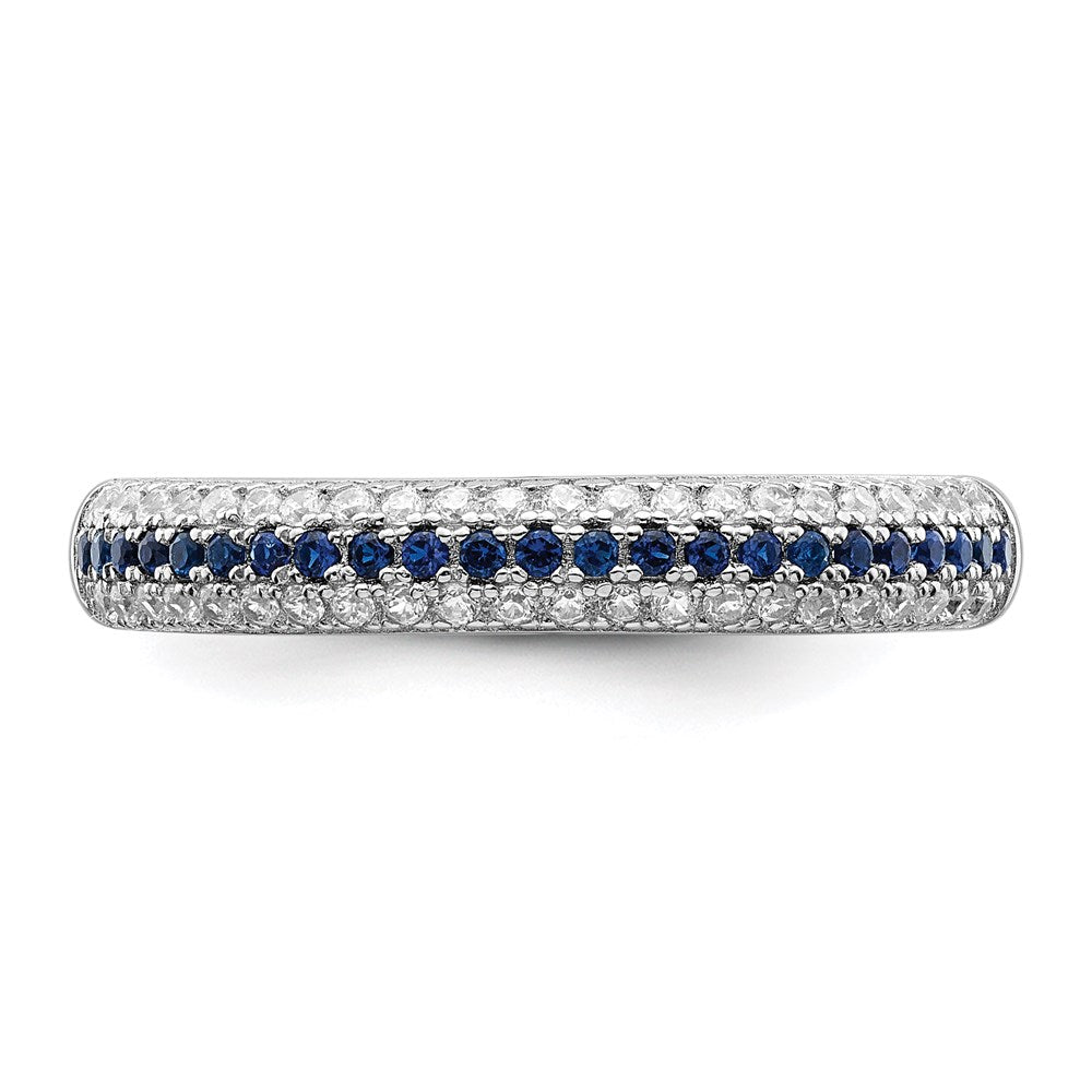High-Quality Rhodium-Plated Sterling Silver Ring with 67 CZ Stones - Stylish Value
