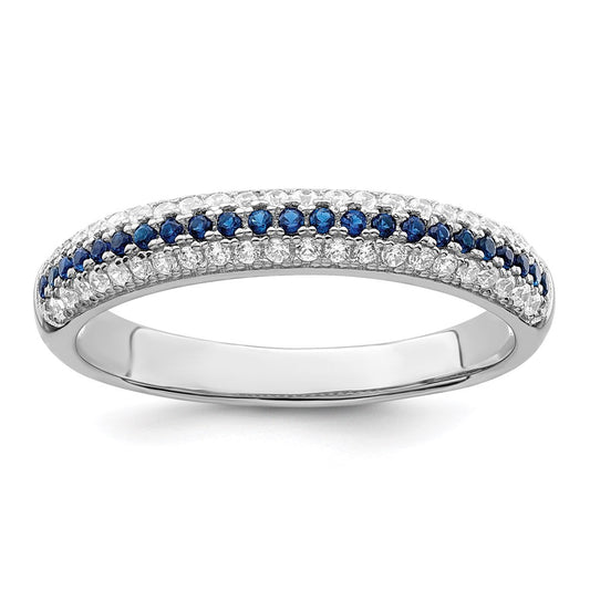 High-Quality Rhodium-Plated Sterling Silver Ring with 67 CZ Stones - Stylish Value