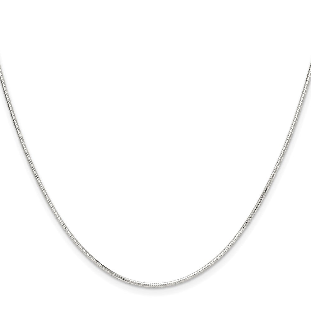 Buy Stylish 1mm Polished Octagonal Snake Chain in Sterling Silver - Affordable Luxury