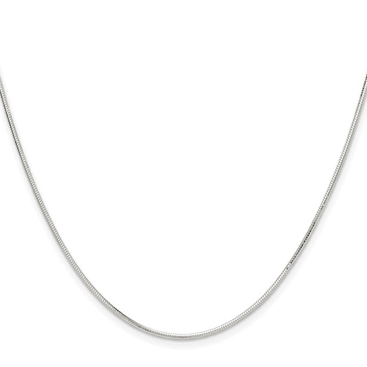 Buy Stylish 1mm Polished Octagonal Snake Chain in Sterling Silver - Affordable Luxury