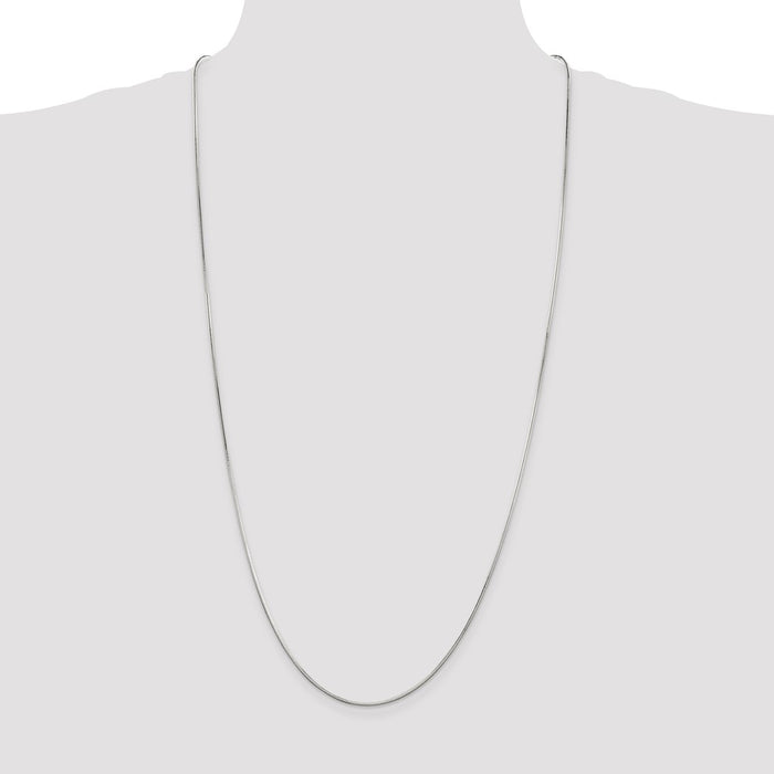 Buy Stylish 1.25mm Sterling Silver Octagonal Snake Chain - Luxury Value!-4