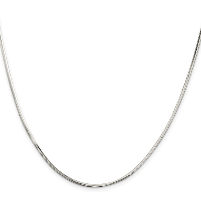 Buy Stylish 1.65mm Sterling Silver Octagonal Snake Chain - Affordable Luxury-2
