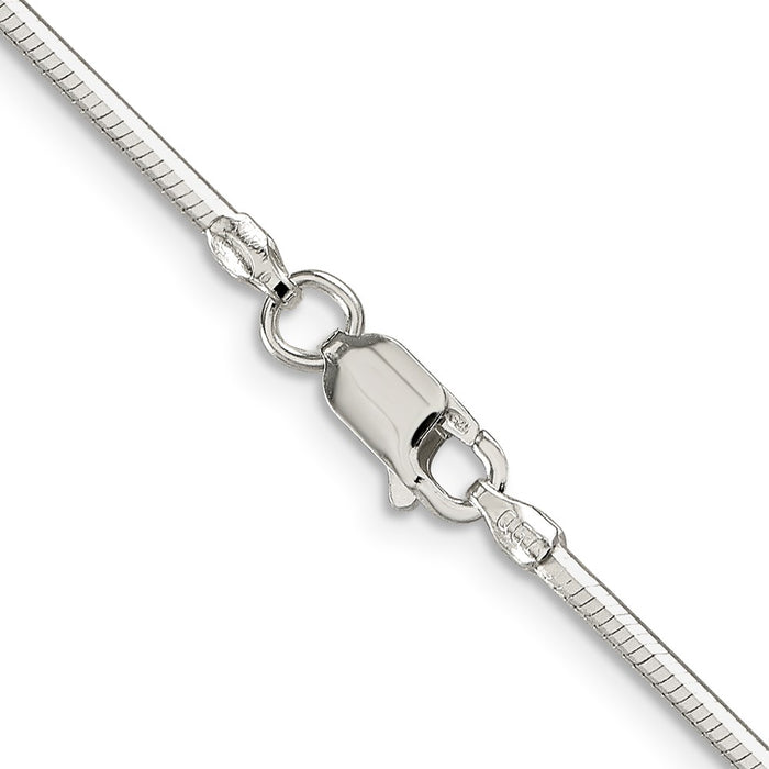 Buy Stylish 1.65mm Sterling Silver Octagonal Snake Chain - Affordable Luxury-3