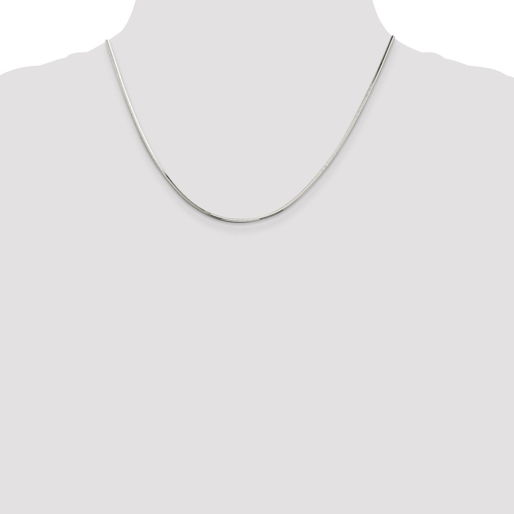 High-Quality 1.65mm Sterling Silver Octagonal Snake Chain Necklace - Stylish Value