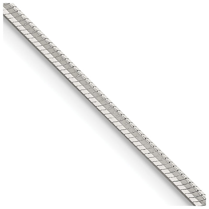 Buy Stylish 1.65mm Sterling Silver Octagonal Snake Chain - Affordable Luxury-1