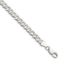 Buy Stylish 5.9mm Flat Diamond-Cut Pave Curb Chain in Sterling Silver-1