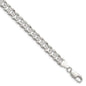 High-Quality Sterling Silver 6.75mm Pave Curb Chain - Stylish & Affordable!-1