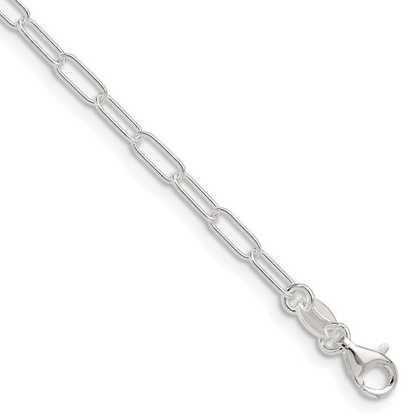 2.9mm Polished Sterling Silver Paperclip Chain
