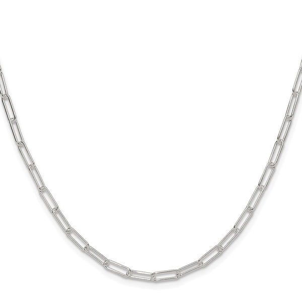 3.15mm Polished Sterling Silver Paperclip Chain