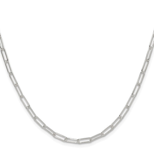 Exclusive 3.15mm Polished Sterling Silver Paperclip Chain - Affordable Luxury