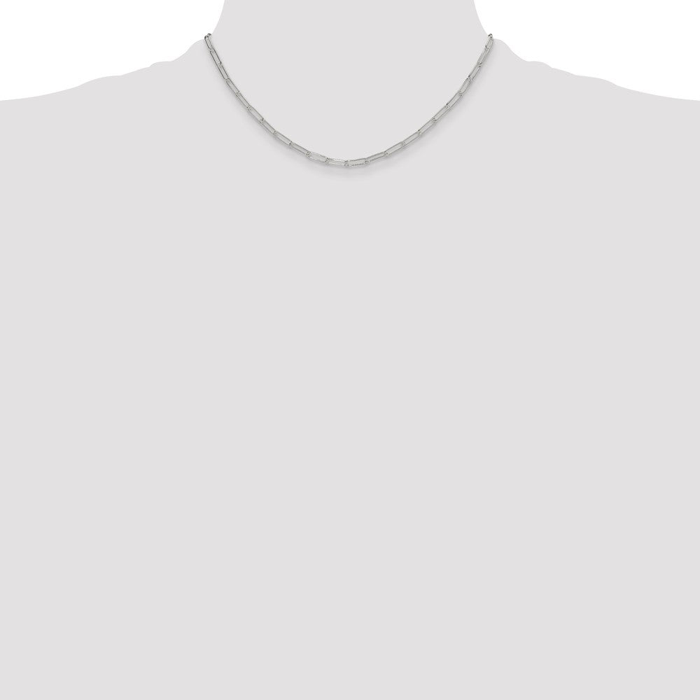 Exclusive 3.15mm Polished Sterling Silver Paperclip Chain - Affordable Luxury