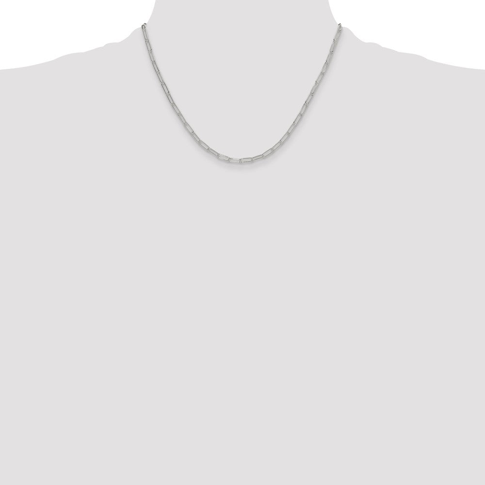 Buy Stylish 3.15mm Polished Sterling Silver Paperclip Chain - Affordable Luxury!