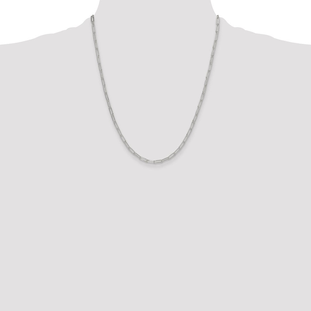 Buy Stylish 3.15mm Polished Sterling Silver Paperclip Chain - Affordable Luxury!
