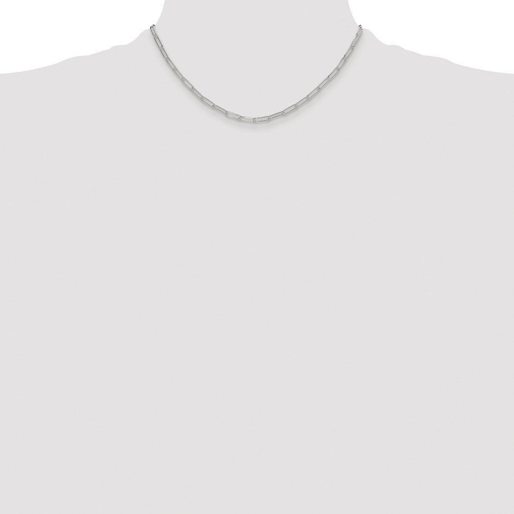 Buy Exclusive 3.15mm Polished Sterling Silver Rhodium-Plated Chain, Luxury Style