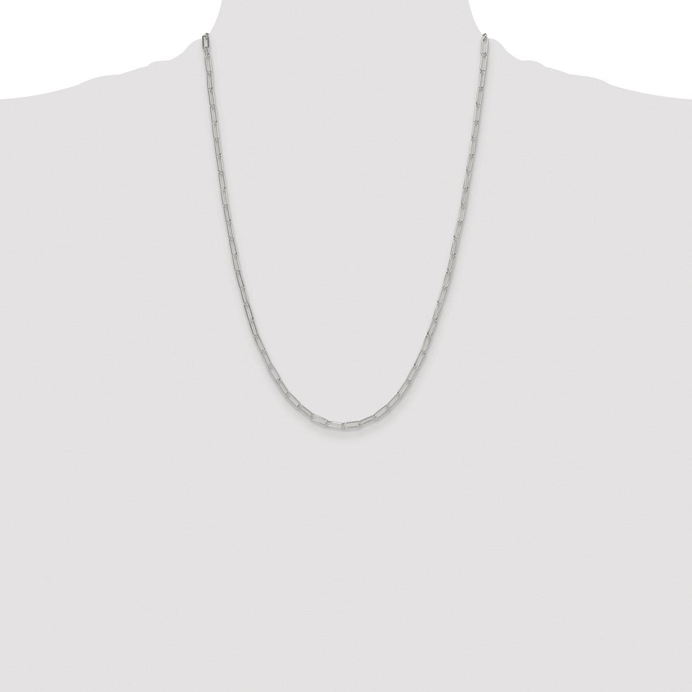 Buy Stylish 3.15mm Polished Sterling Silver Paperclip Chain - Luxury Design