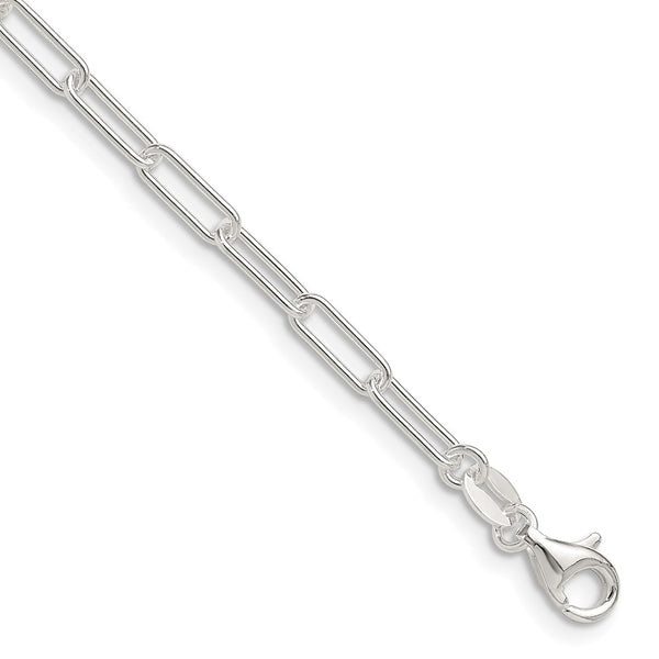 3.15mm Polished Sterling Silver Paperclip Chain