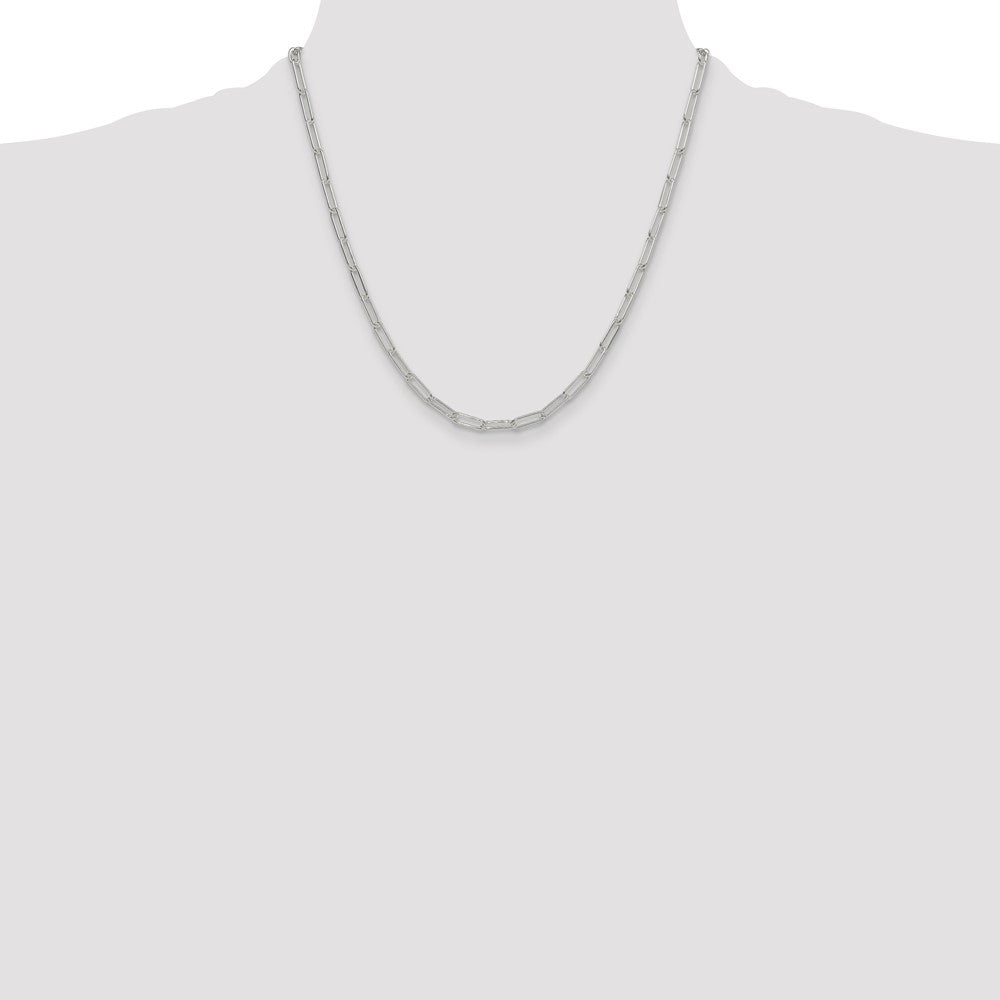 High-Quality 3.5mm Sterling Silver Paperclip Chain - Stylish & Affordable!