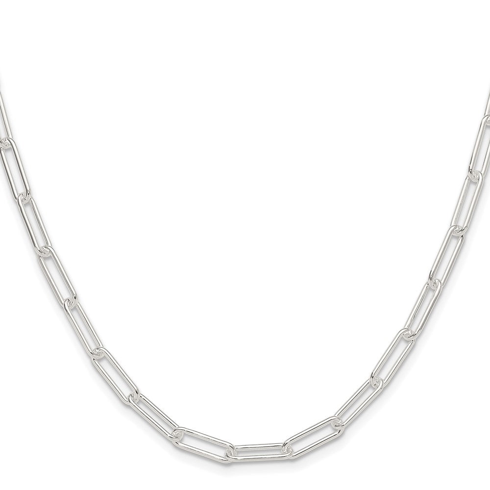 Buy Stylish 4.5mm Polished Sterling Silver Paperclip Chain - Affordable Luxury!