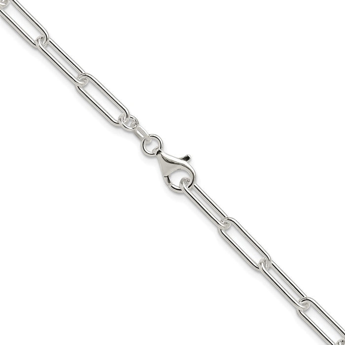 Buy Stylish 4.5mm Polished Sterling Silver Paperclip Chain - Affordable Luxury!-3