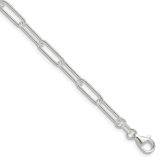 Buy Stylish 4.5mm Polished Sterling Silver Paperclip Chain - Affordable Luxury