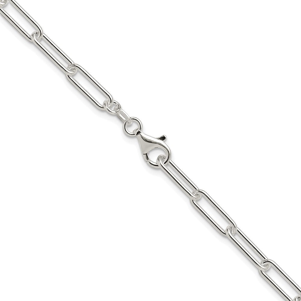 High-Quality 4.5mm Rhodium-Plated Sterling Silver Paperclip Chain - Stylish Value