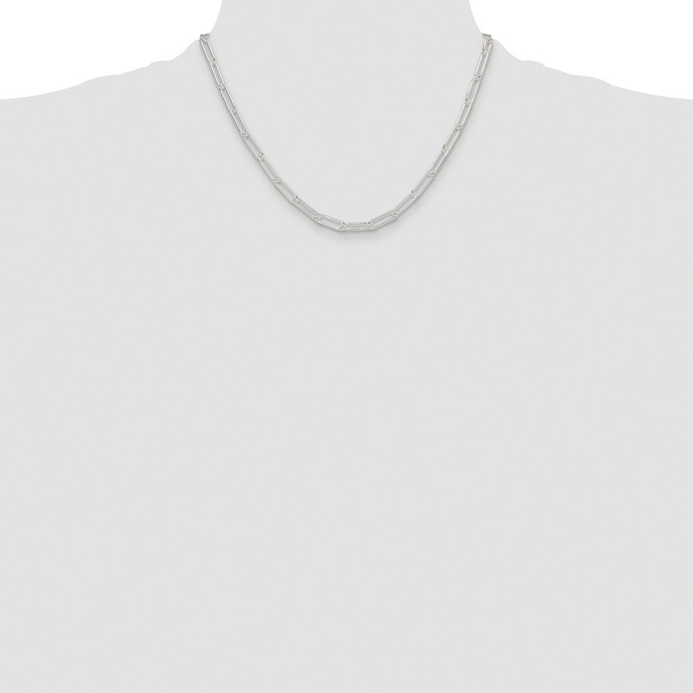 Order Stylish 4.5mm Rhodium-Plated Sterling Silver Paperclip Chain at Value Price