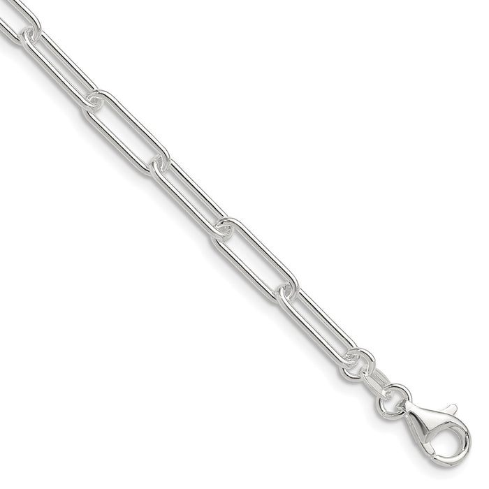 Buy Stylish 4.5mm Polished Sterling Silver Paperclip Chain - Affordable Luxury!-1