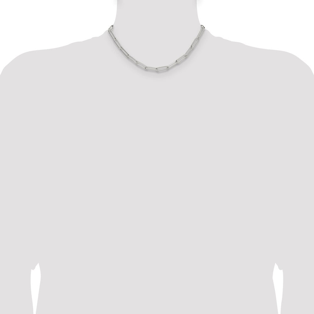 Buy Exclusive 5.5mm Polished Sterling Silver Paperclip Chain - Stylish Value