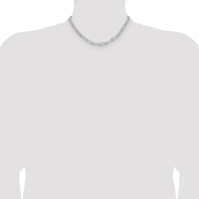 Buy Exclusive 5.5mm Polished Sterling Silver Paperclip Chain - Stylish Value-4