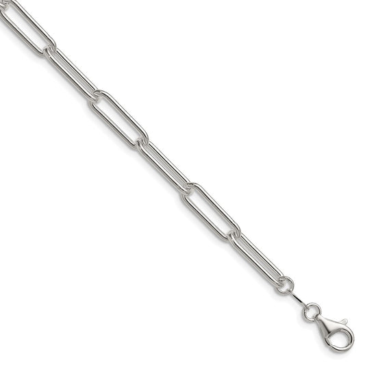 Buy Stylish 5.5mm Polished Sterling Silver Paperclip Chain - Affordable Luxury