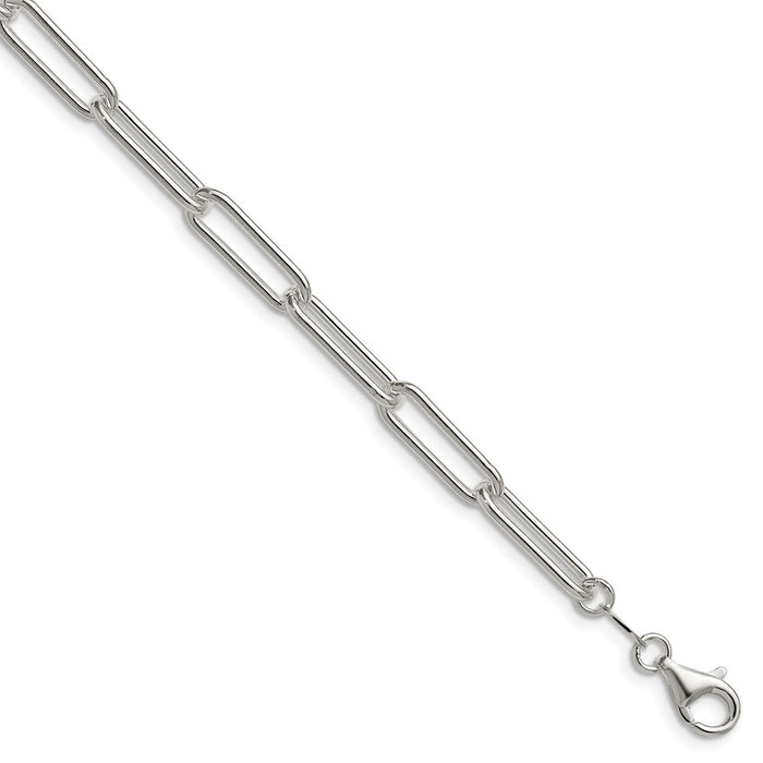 Buy Stylish 5.5mm Polished Sterling Silver Paperclip Chain - Affordable Luxury-1
