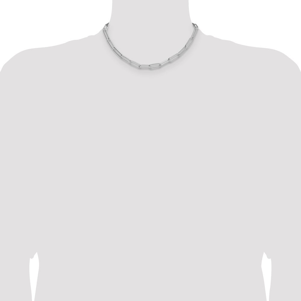 Exclusive 5.5mm Polished Sterling Silver Paperclip Chain - Affordable Luxury