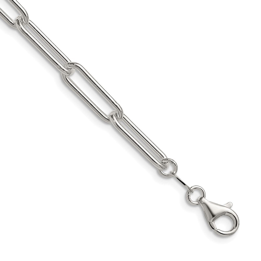 Buy Stylish 5.5mm Polished Sterling Silver Paperclip Chain - Luxury Value!