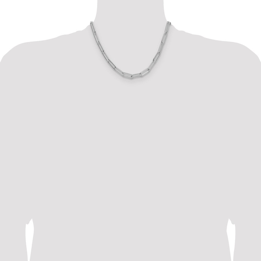 Exclusive 6.5mm Polished Sterling Silver Rhodium-Plated Chain - Stylish & Affordable!