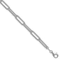 Buy Stylish 6.5mm Polished Sterling Silver Rhodium-Plated Paperclip Chain-2