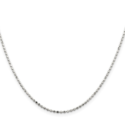 Buy Stylish 1.5mm Sterling Silver Elegant Beaded Chain - Luxury Value!