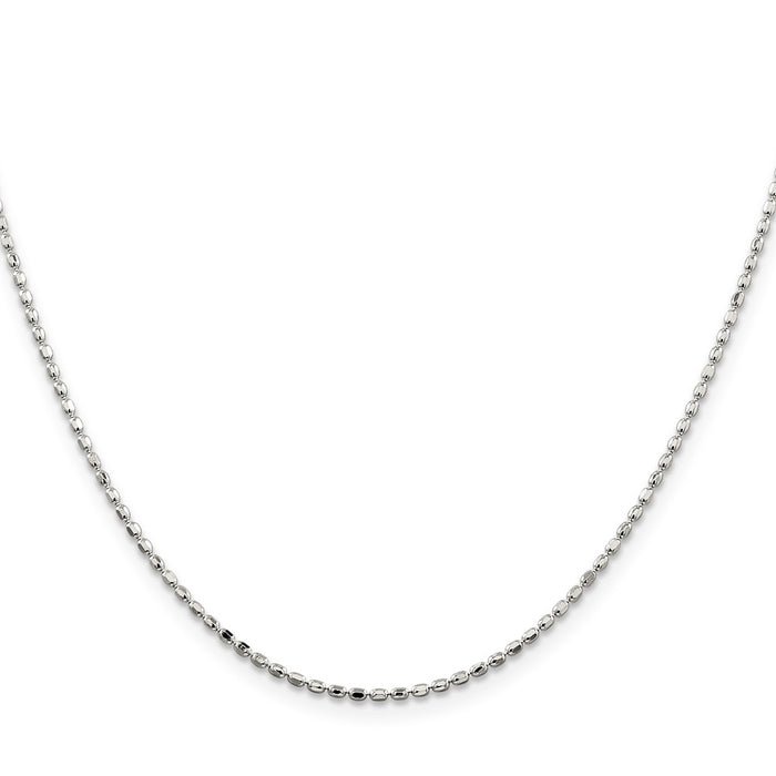 Buy Stylish 1.5mm Sterling Silver Elegant Beaded Chain - Luxury Value!-2