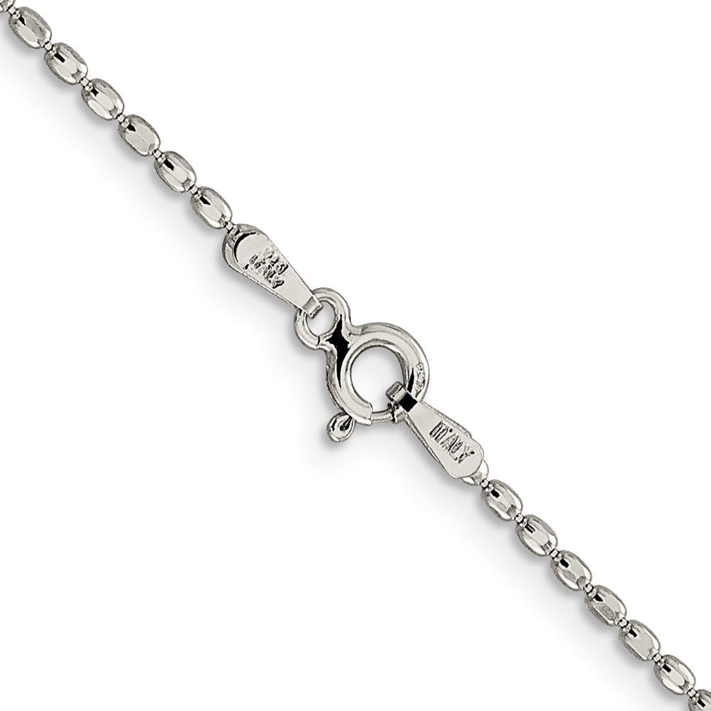 Buy Stylish 1.5mm Sterling Silver Elegant Beaded Chain - Luxury Value!